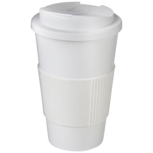 Americano® 350 ml tumbler with grip & spill-proof lid