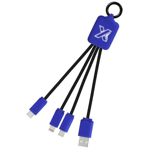 Kabel z podświetlonym logo 3w1 z brelokiem - SCX.design C15