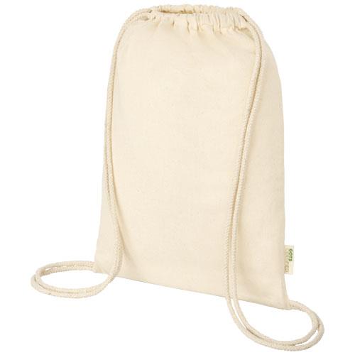 Orissa 100 g/m2 organic cotton drawstring bag 5L