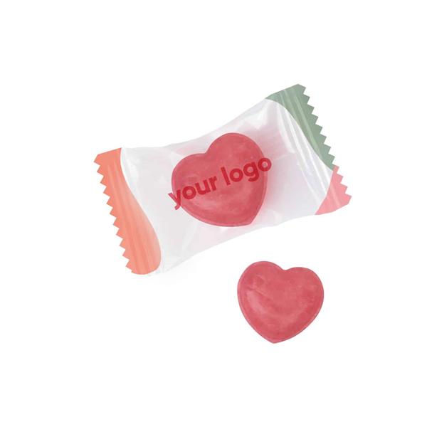 CUKIEREK REKLAMOWY FIBER HEART CANDIES