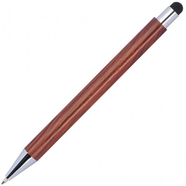 Długopis drewniany touch pen BILZEN - brązowy