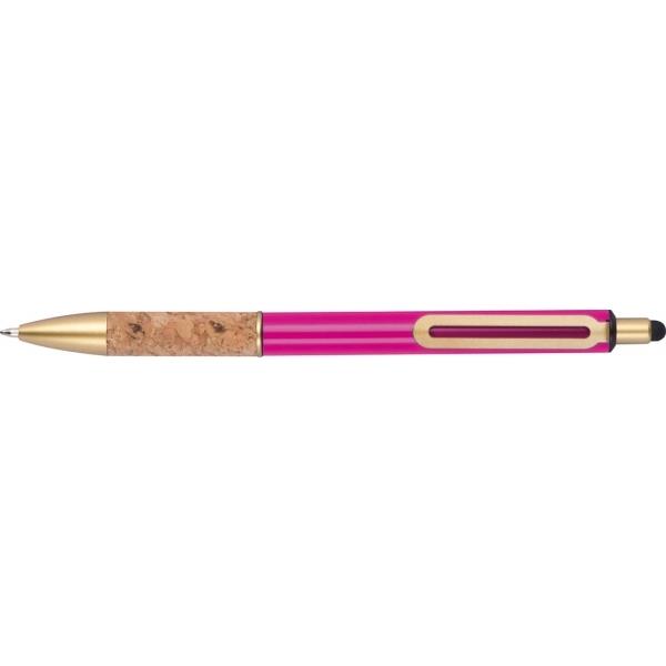 Długopis metalowy touch pen CAPRI - różowy