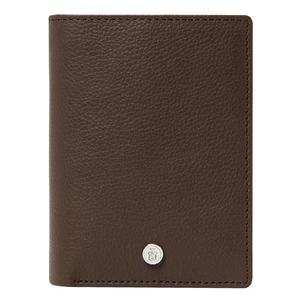 Etui na karty Button Brown