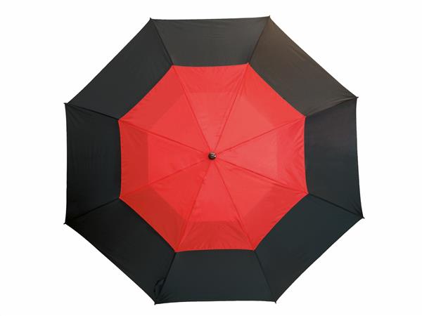 Parasol typu golf MONSUN, czarny, czerwony