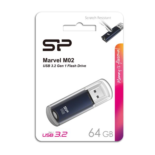 Pendrive Silicon Power Marvel - M02 3,2 64GB - niebieski