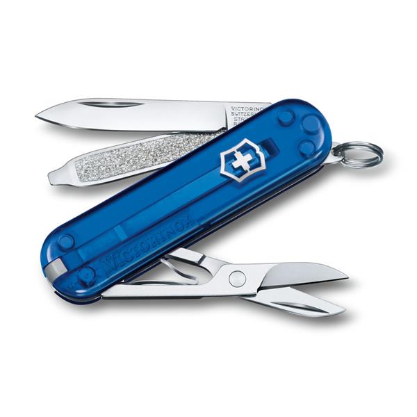 Scyzoryk Classic SD transparentny Victorinox - niebieski