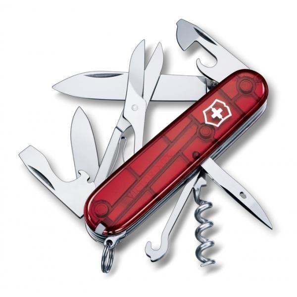 Scyzoryk Climber transparentny Victorinox - czerwony