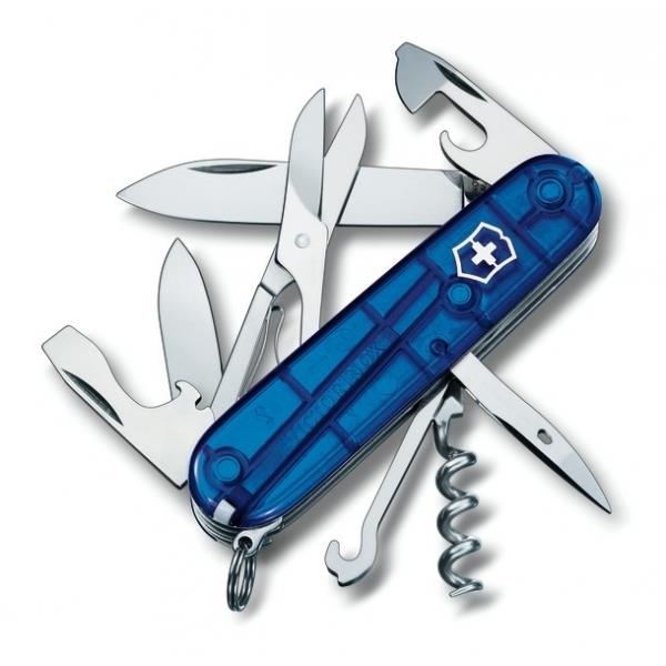 Scyzoryk Climber transparentny Victorinox - niebieski