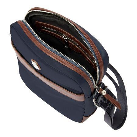 Torba reporterska Button Navy & Brown