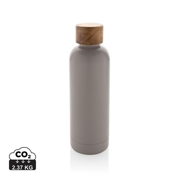 Butelka termiczna 500 ml Wood, stal nierdzewna z recyklingu - P435.539